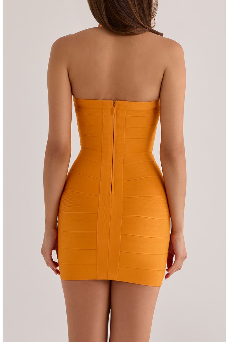 The Contour Halter Minidress, Alternate, color, TANGERINE
