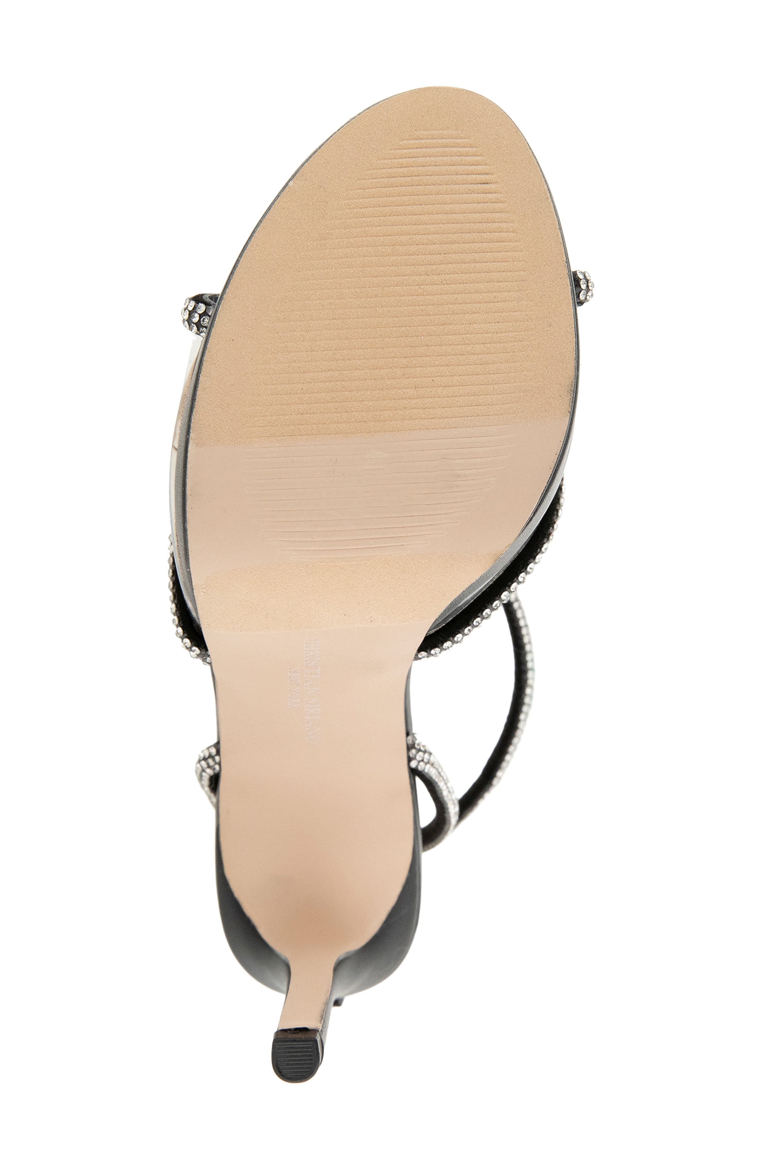 Christian Siriano Nicola Ankle Strap Platform Sandal, Alternate, color, Clear/ Black