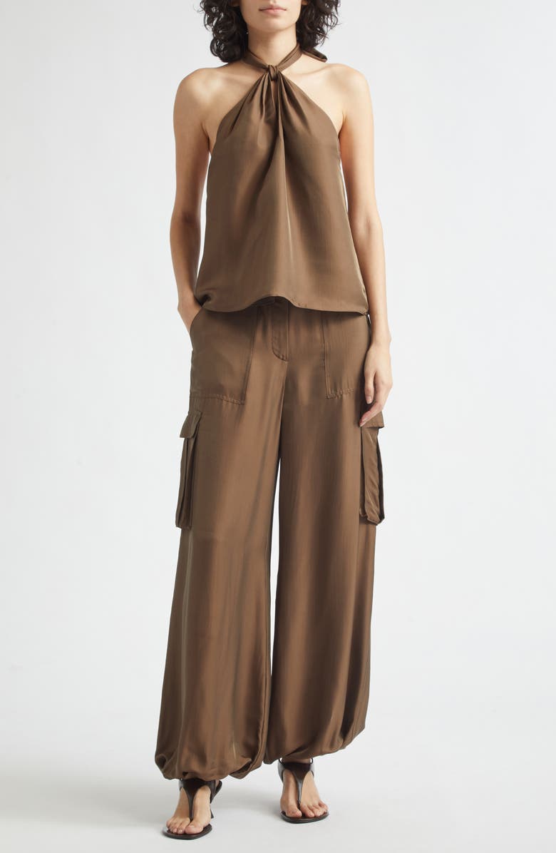 Toccin Everlee Knotted Halter Top, Main, color,