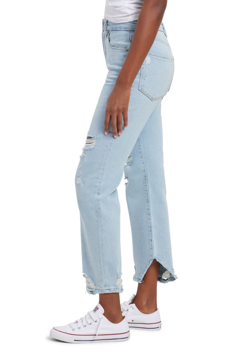 Good Boy Ripped High Waist Boyfriend Jeans, Alternate, color, INDIGO474