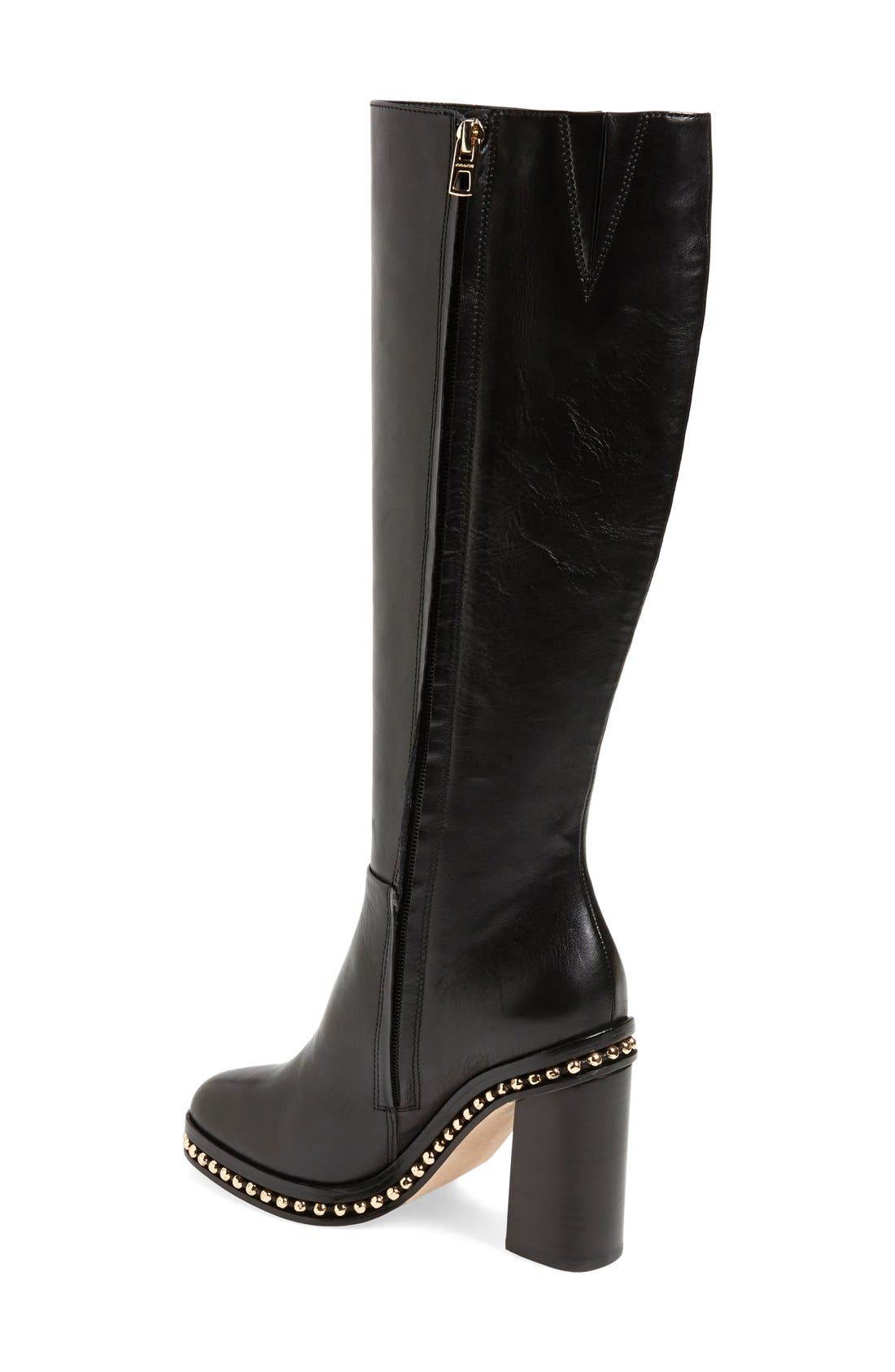 COACH 'Justina' Knee High Boot, Alternate, color, 