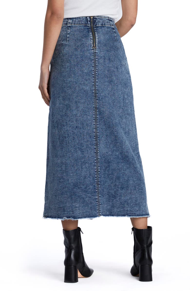 Wash Lab Denim Side Hustle Denim Skirt, Alternate, color, Sally Blue