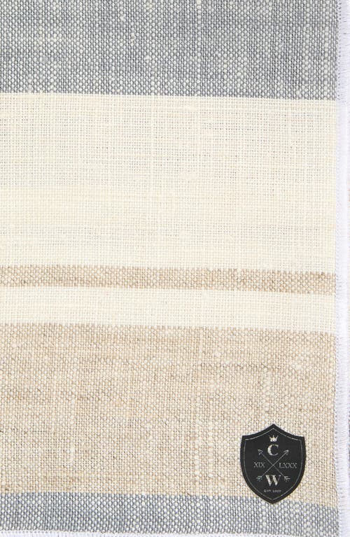 Clifton Wilson Stripe Linen Pocket Square
