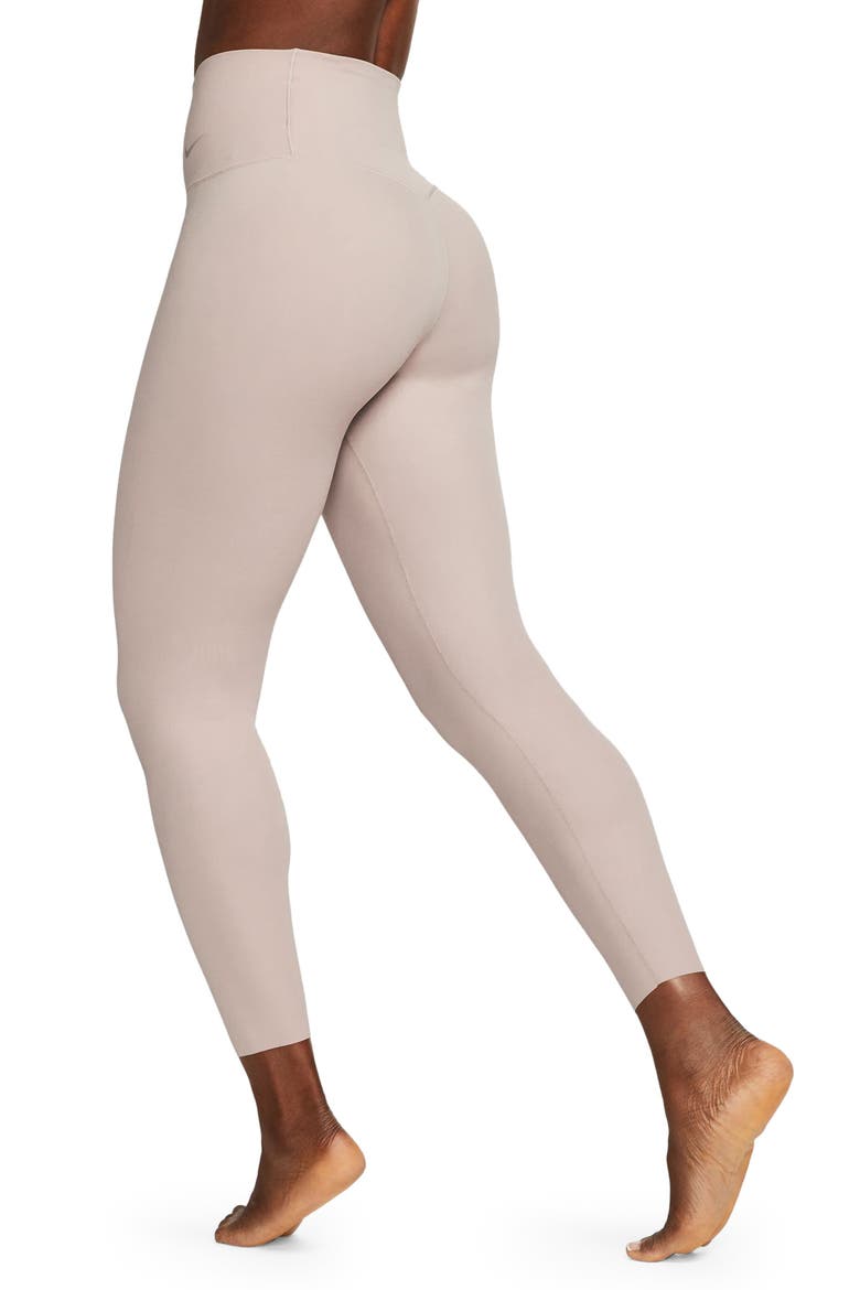Zenvy Gentle-Support High-Waisted 7/8 Leggings, Alternate, color, DIFFUSED TAUPE/ BLACK