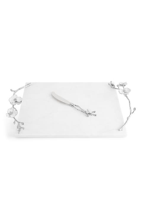 Orchid Cheese Board with Knife
