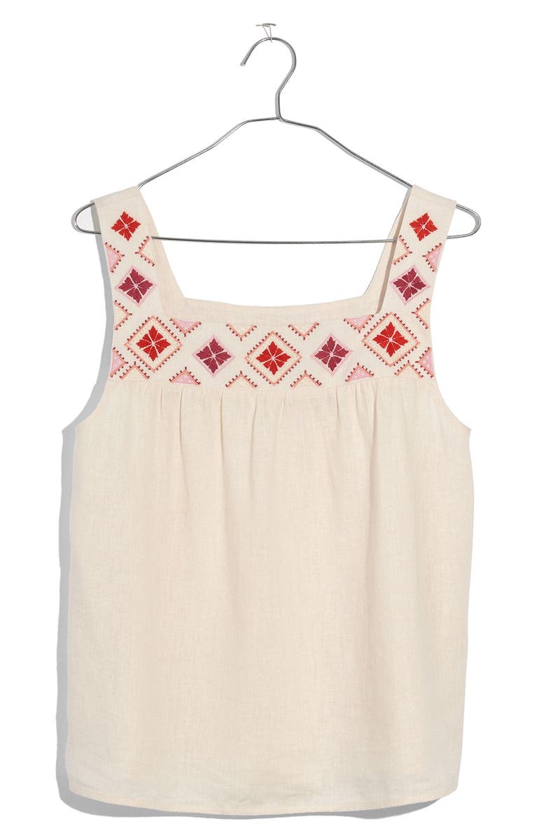 Madewell Embroidered Island Tank, Alternate, color,