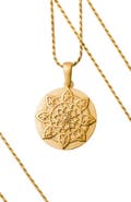 Mantra I Am Worthy mandala necklace
