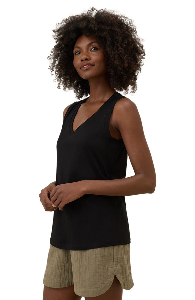 Pact Organic Cotton Softspun V-Neck Tank, Alternate, color, 