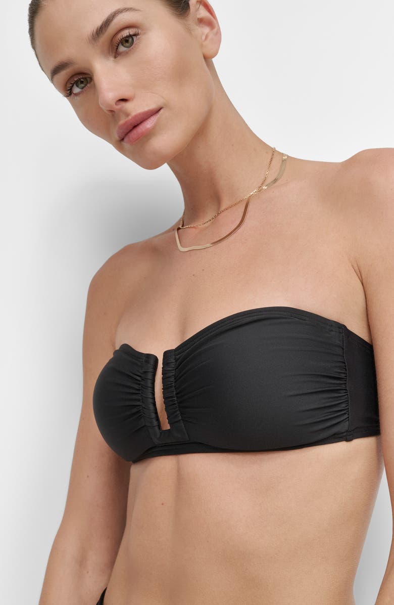 DKNY Shirred Two-Piece Swimsuit, Alternate, color, 