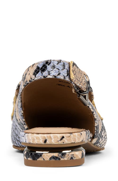 DONALD PLINER DONALD PLINER SNAKESKIN PRINT SLINGBACK LOAFER MULE