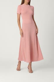 Shoshanna Fine Gauge Shimmer Knit Darby Dress