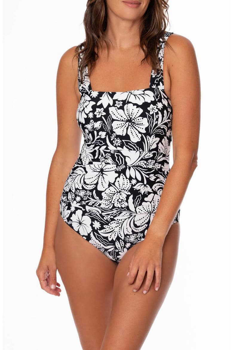 Hilda Glam One-Piece Swimsuit, Main, color, WHITE