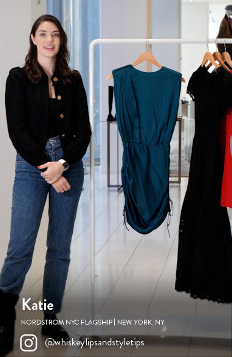 Clifton Ruched Silk Dress, sales video thumbnail