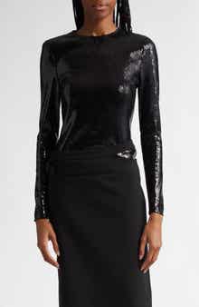 Courrèges Buckle Sequin Top