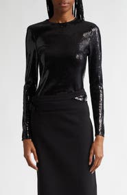 Courrèges Buckle Sequin Top