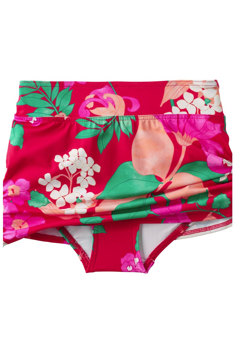Mini Swim Skirt, Alternate, color, Coral Rose Lilies
