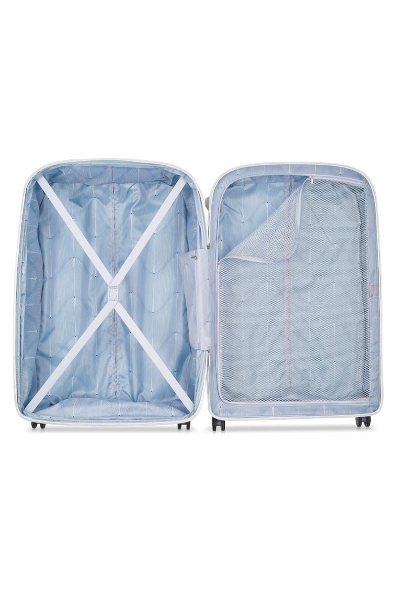 Clavel Hardside Expandable 30" Large Checked Spinner Luggage, Alternate, color, White