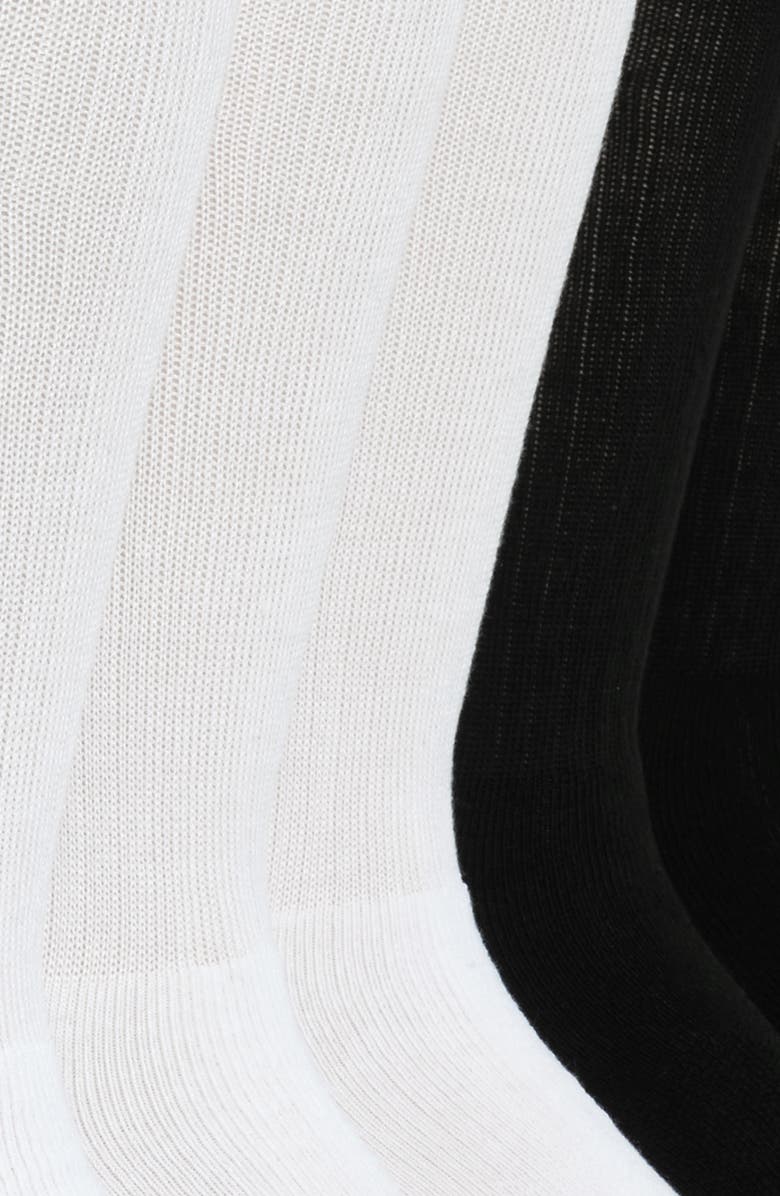 adidas Originals 6-Pack Original Trefoil Crew Socks, Alternate, color, White