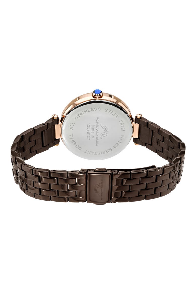Natalie Bracelet Watch, 36mm, Alternate, color, BROWN