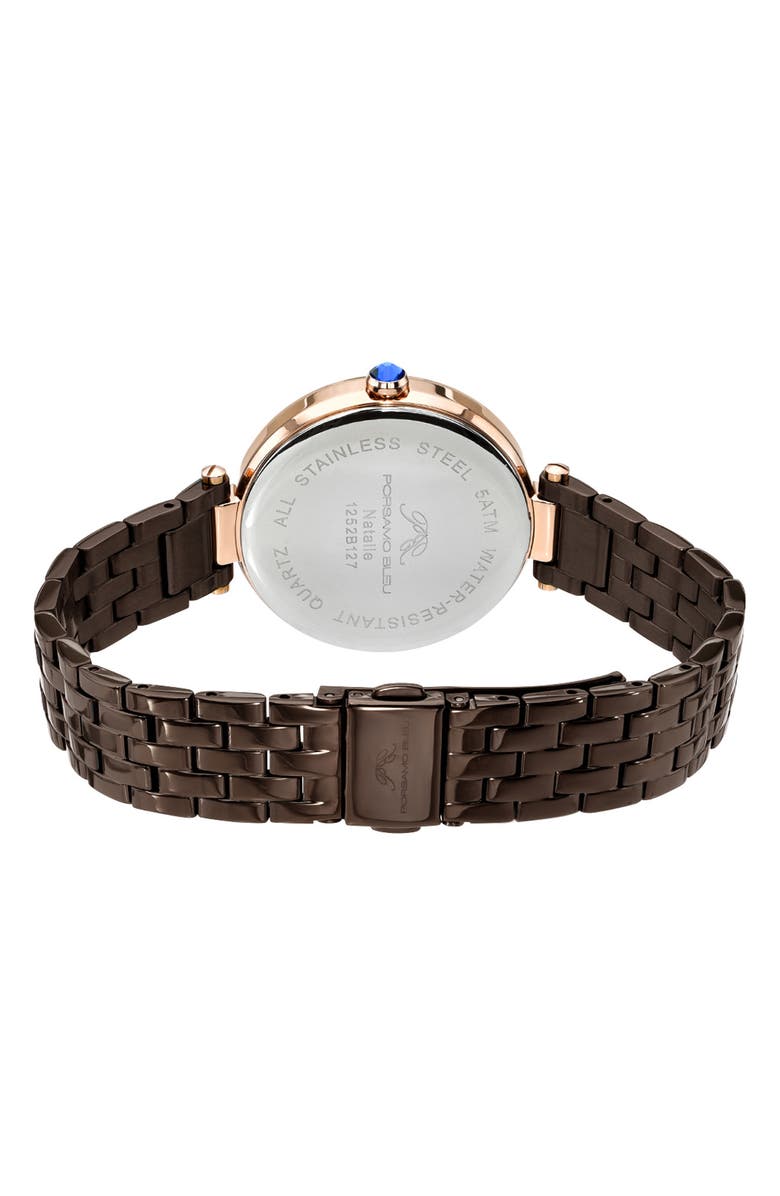 PORSAMO BLEU Natalie Bracelet Watch, 36mm, Alternate, color, Brown