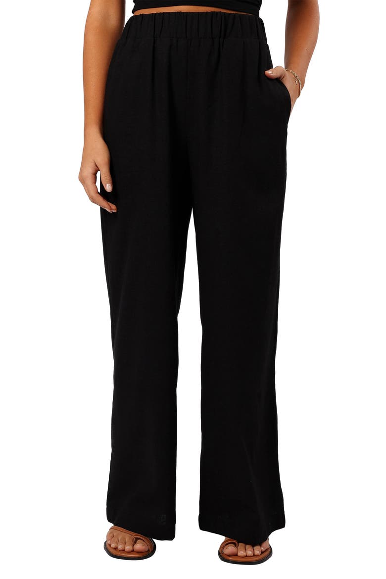 Soraya Wide Leg Pants, Main, color, BLACK