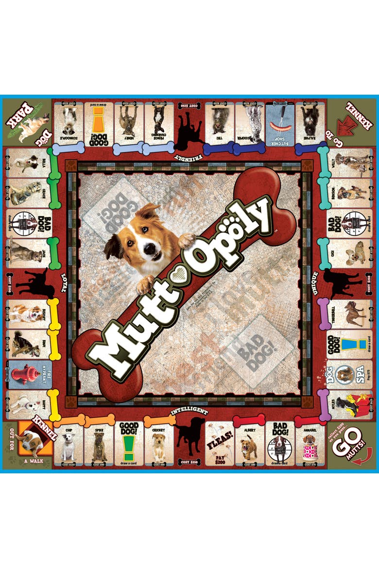 Muttopoly Themed Family Board Game, Ages 8+, Alternate, color, Multicolored