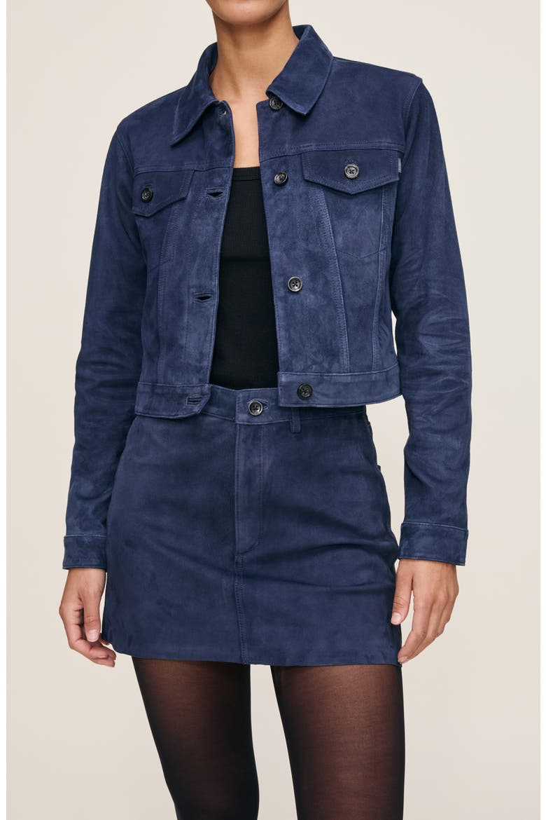 Alma Suede Miniskirt, Alternate, color, NAVY SUEDE