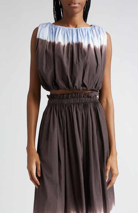 A.L.C. Nell Strapless Ombré Cotton Crop Top