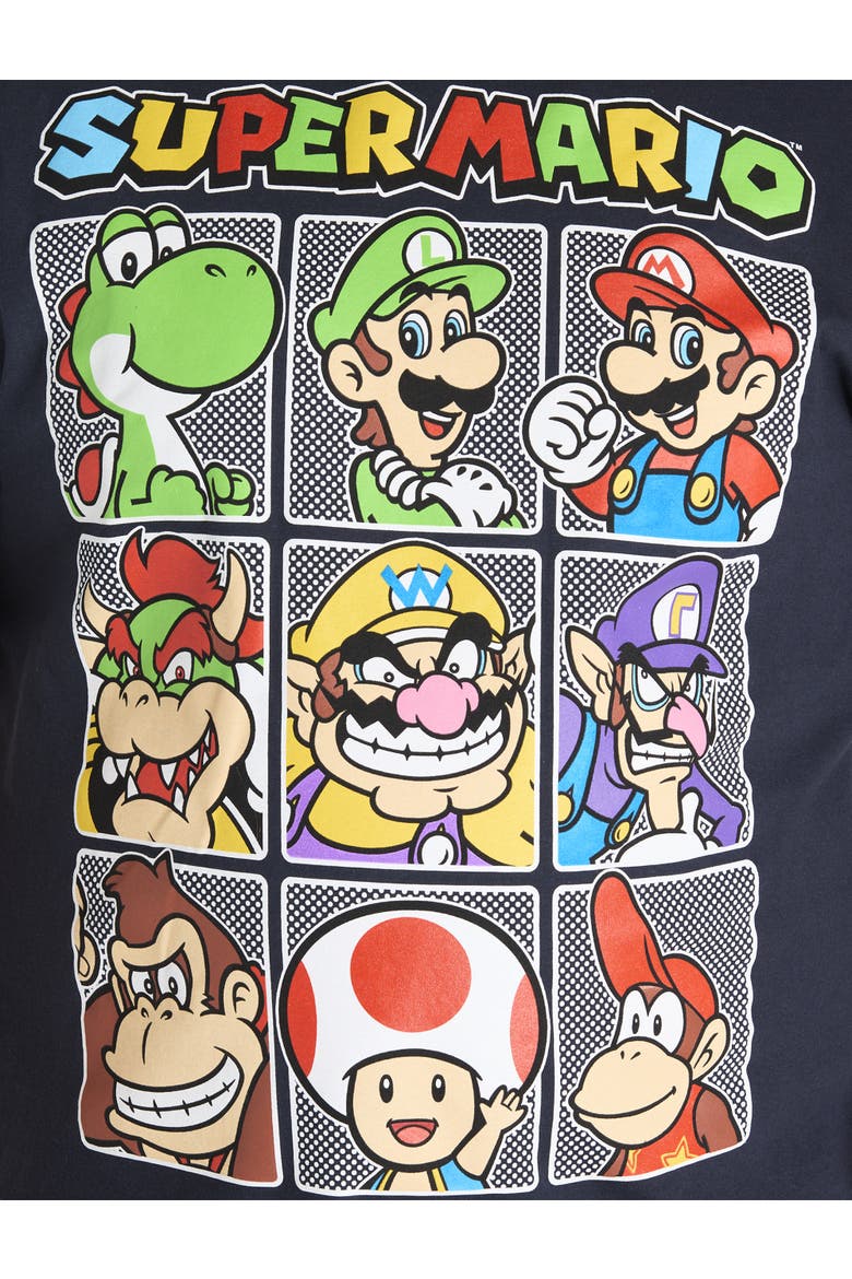 Big & Tall Mario Kart Party Pals Graphic Tee, Alternate, color, NAVY