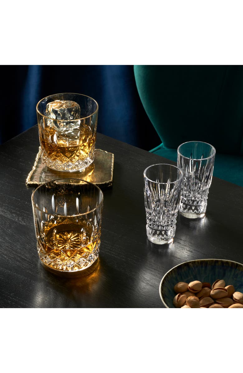 Waterford Giftology Lismore Set of 2 Lead Crystal Double Old Fashioned Glasses, Alternate, color, Crystal