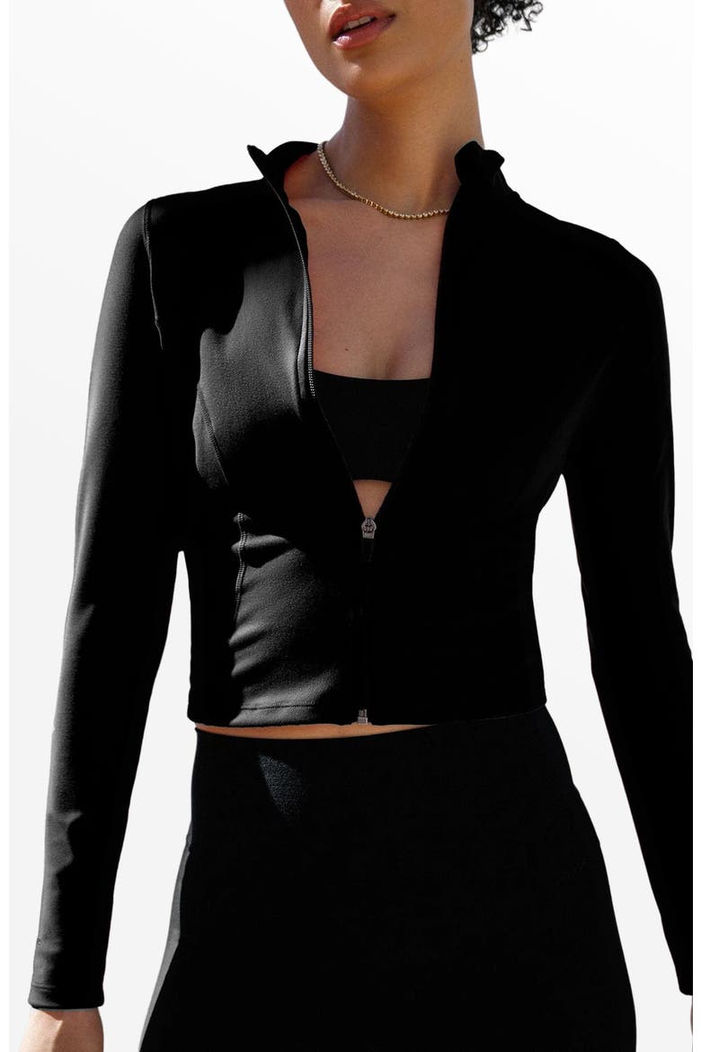 Zip Up Jacket, Main, color, Black