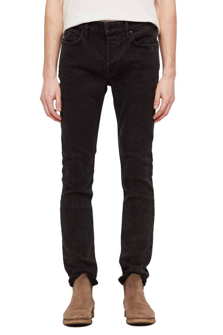 Cigarette Skinny Fit Jeans, Main, color, SMOKE BLACK