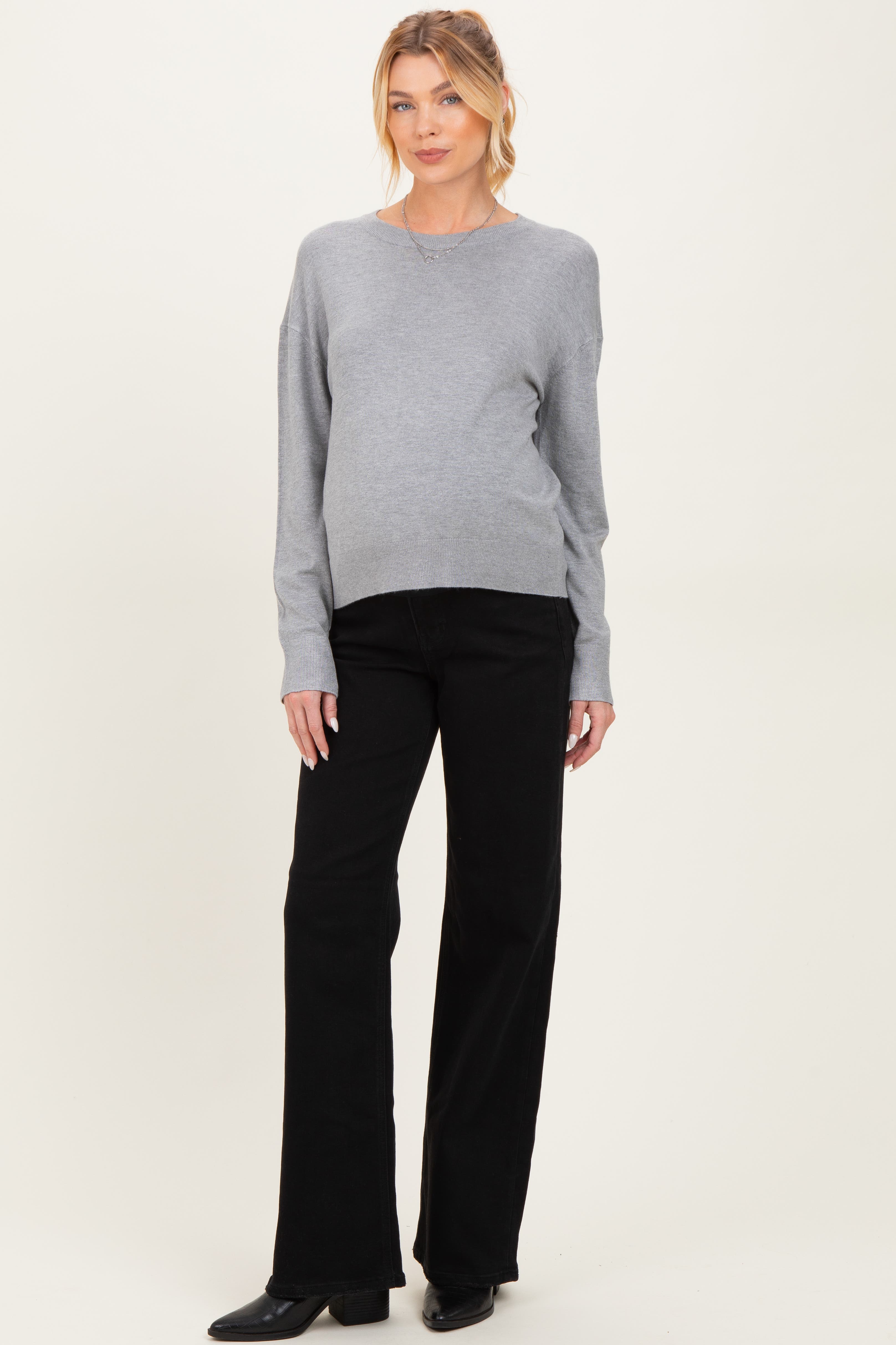 Classic Wide Leg Maternity Jeans - image 2