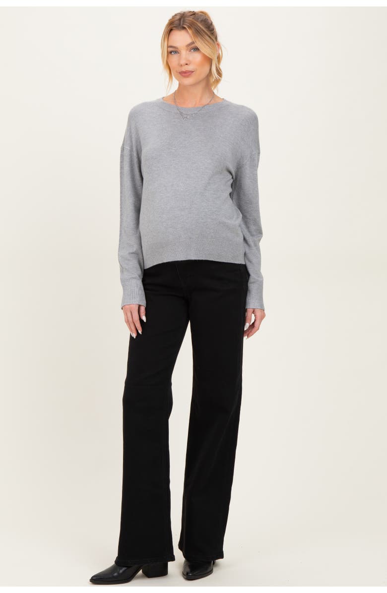 PinkBlush Classic Wide Leg Maternity Jeans, Alternate, color, Black