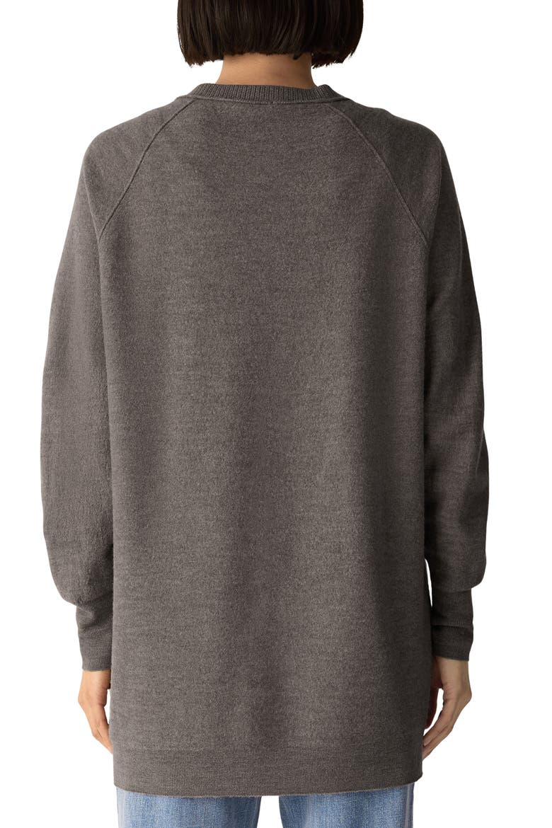 Long Wool Cardigan, Alternate, color, COBBLESTONE