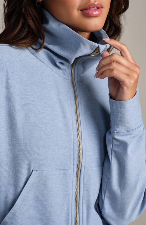 Rhone Atmosphere Crop Zip Sweatshirt In Blue