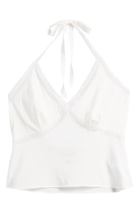 Monica Lace Trim Halter Top