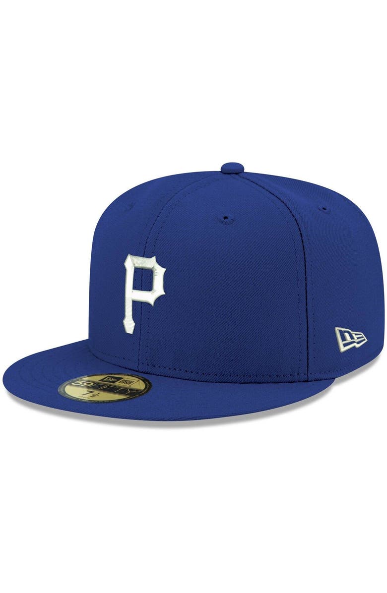 New Era Men's New Era Royal Pittsburgh Pirates White Logo 59FIFTY Fitted Hat, Alternate, color,