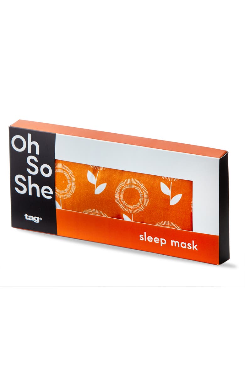 Sunflower Sleep Mask Orange Cotton Everyday, Alternate, color, Orange