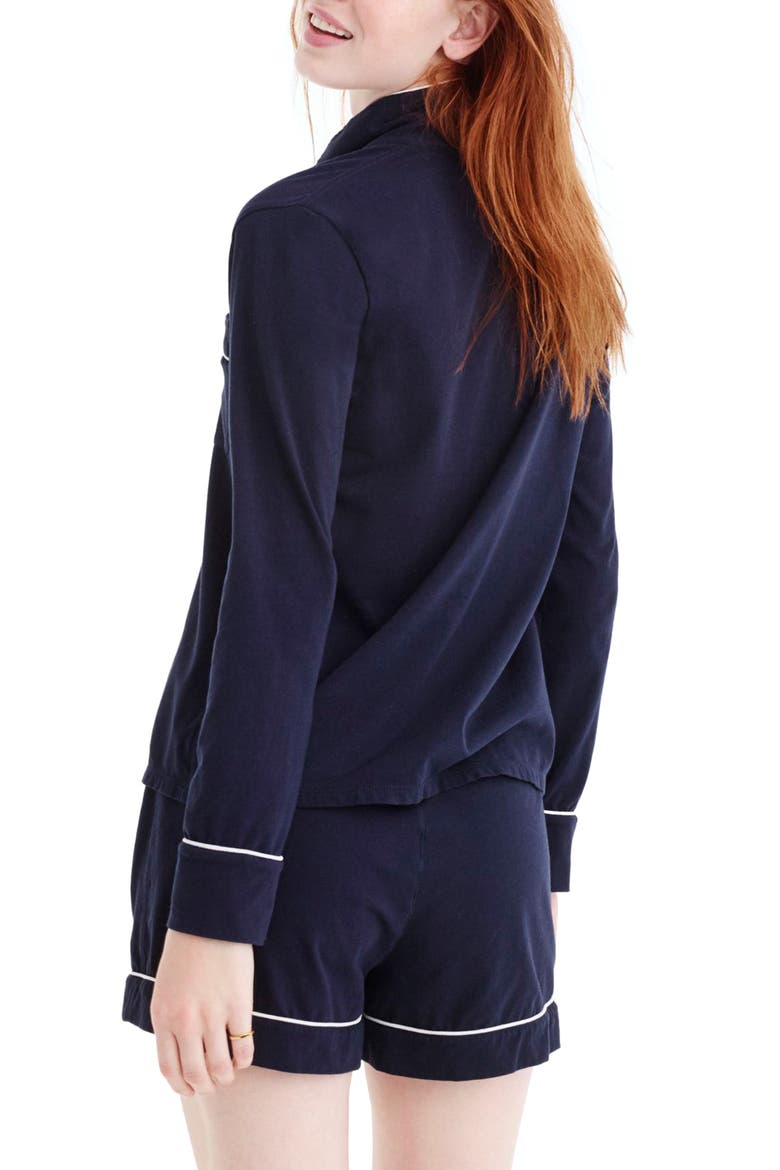 Dreamy Short Cotton Pajamas, Alternate, color, NAVY