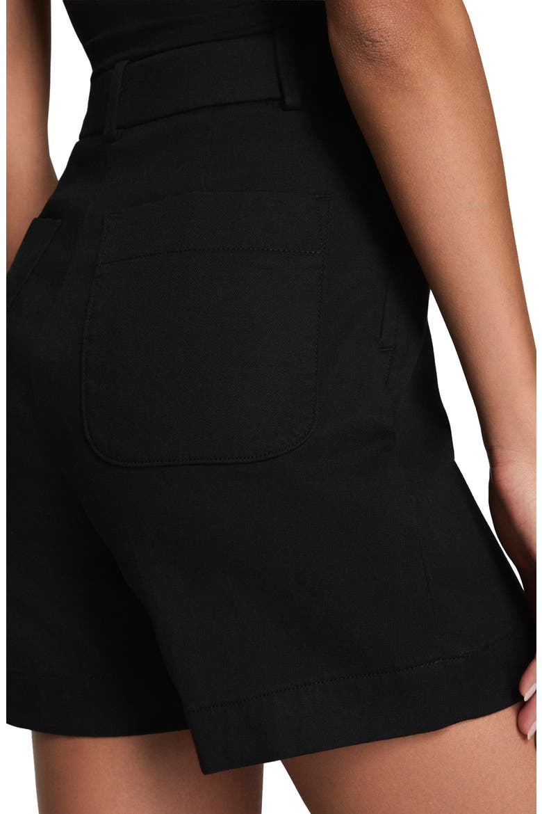 SPANXsupersmooth™ High Waist Stretch Twill Shorts, Alternate, color, CLASSIC BLACK
