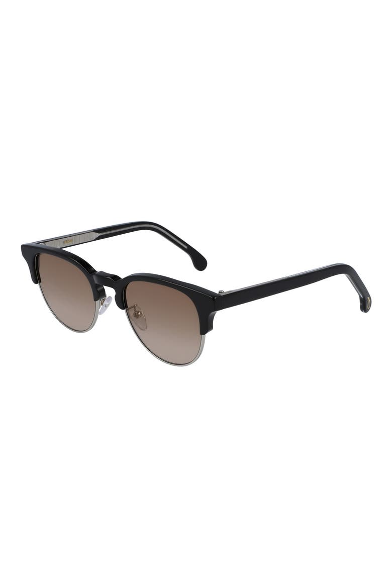 Birch 51mm Round Sunglasses, Main, color, BLACK INK