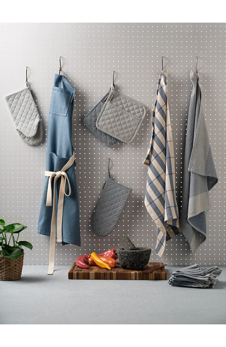 Meema Quilted Potholders, Set of 2, Alternate, color, Blue