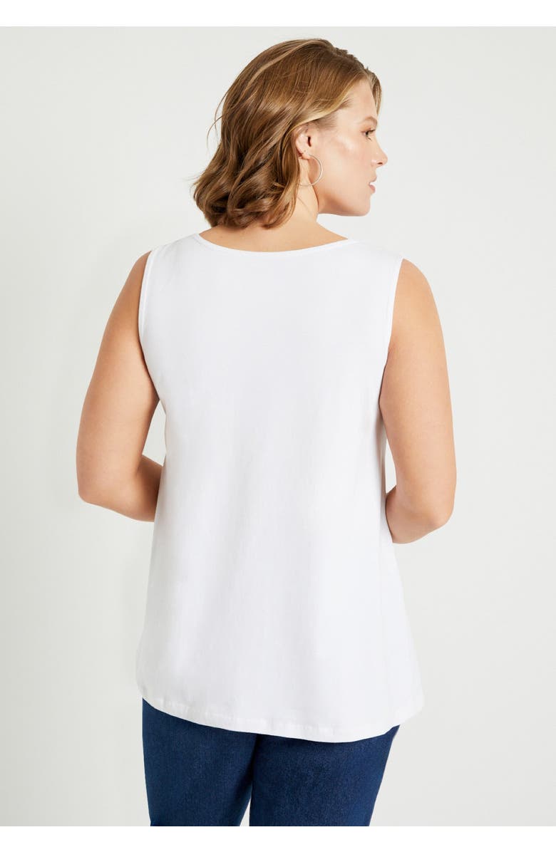 June + Vie Scoopneck One + Only Tank Top, Alternate, color, White