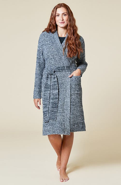 Softies Heather Marshmallow Wrap Robe In Heather Black