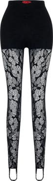 PCFG The Party Edit Lace Leggings With Built In Ribbed Shorts