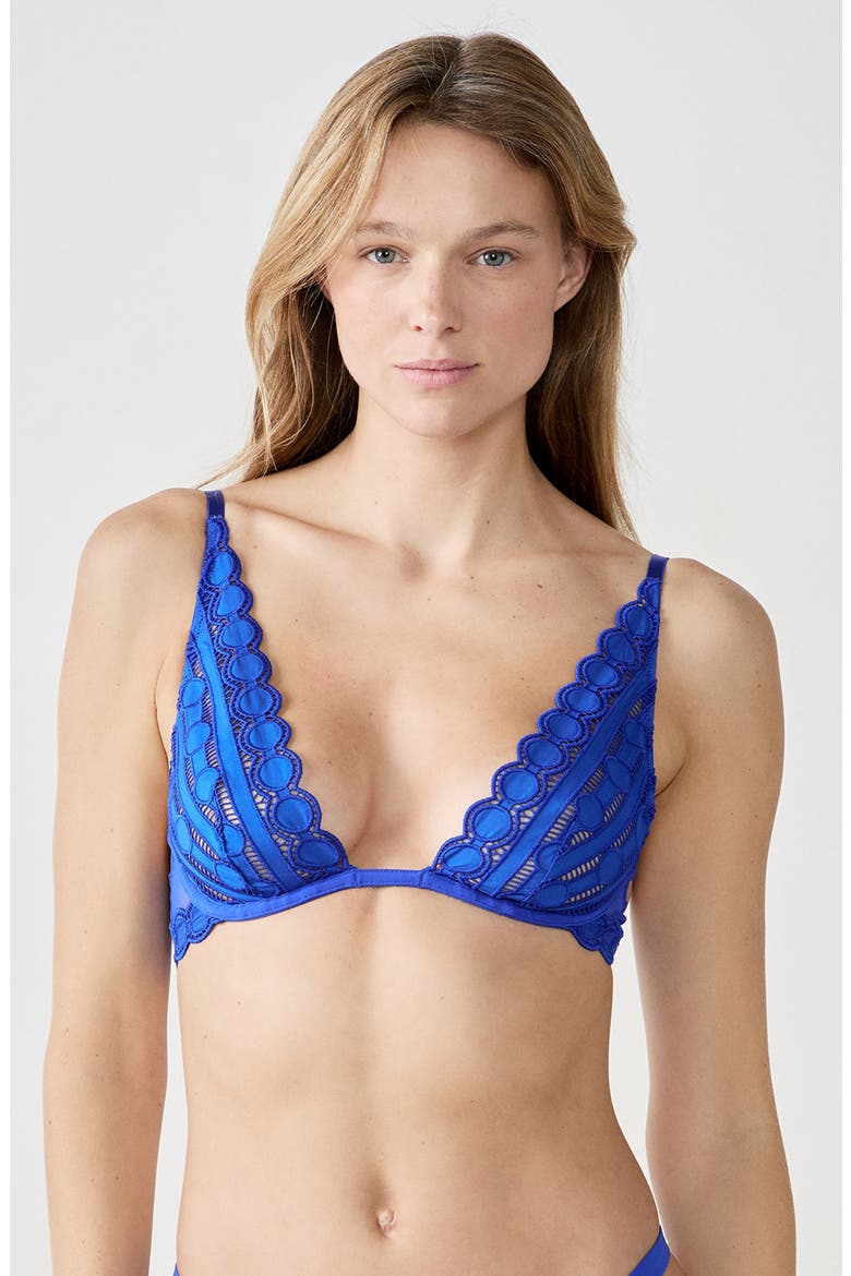 Enjouee Underwire Triangle Bra, Alternate, color, INDIGO