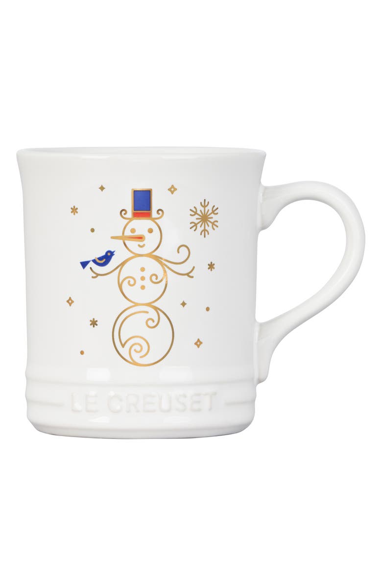 Le Creuset 14-Ounce Snowman Stoneware Mug, Alternate, color, 