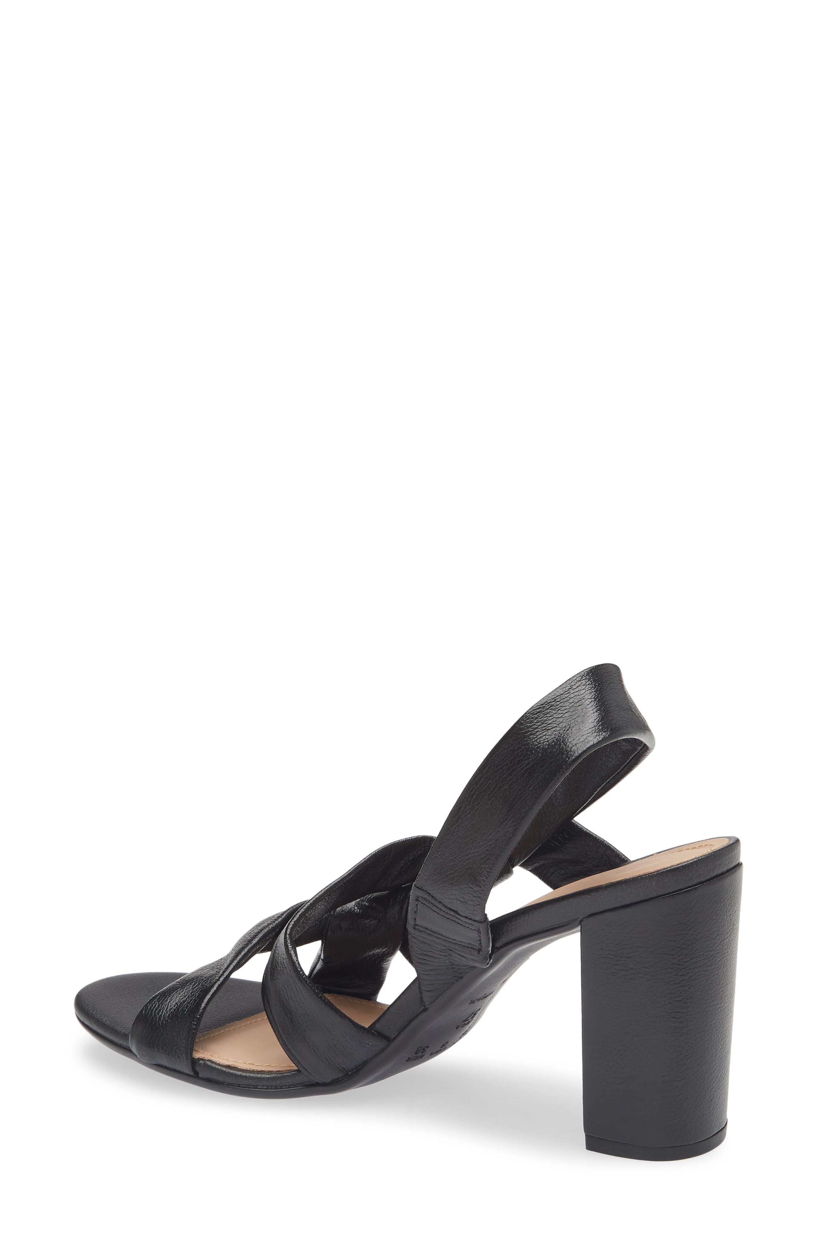 KOKO + PALENKI Brandy Slingback Sandal, Alternate, color, Black Leather