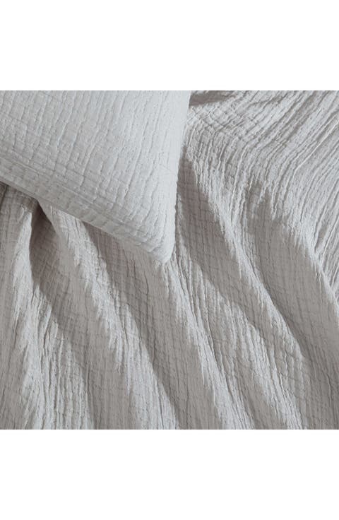 Washed Textured Reversible Comforter Set
